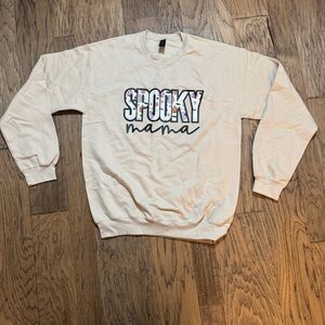 Gildan Cream Spooky Mama Sweatshirt